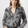 Chemise à carreaux tie dye