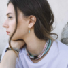 Collier puka en opale rose et onyx – Image 4