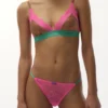 Bralette Love Lace marron/rose/turquoise