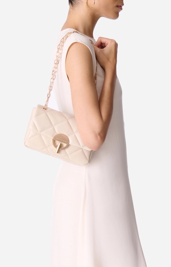 MOYEN SAC MOON EN CUIR SABLE