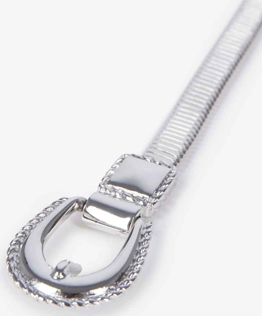 CEINTURE FINE EN MÉTALLERIE ARGENTÉE – Image 2