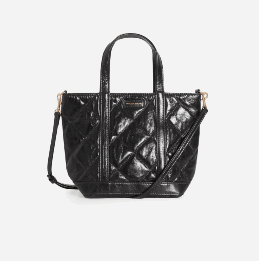 CABAS S EN CUIR MATELASSÉ NOIR – Image 2