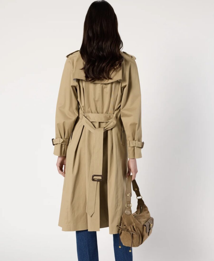 Trench long beige serge – Image 3