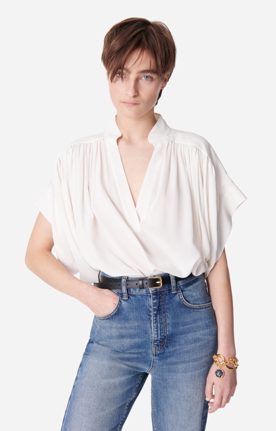 Blouse Cory blanche 100% soie