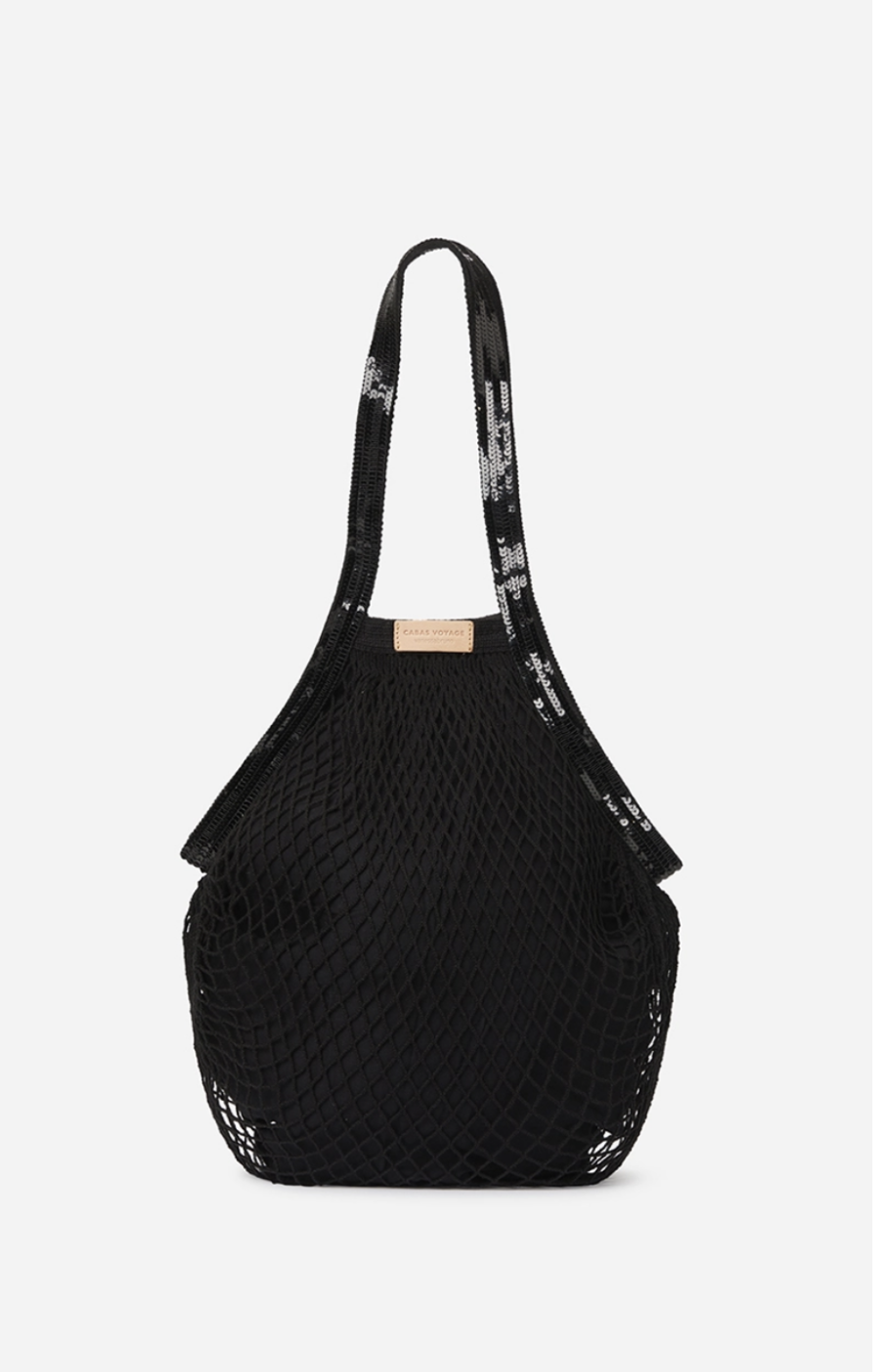 Sac filet 100% coton noir