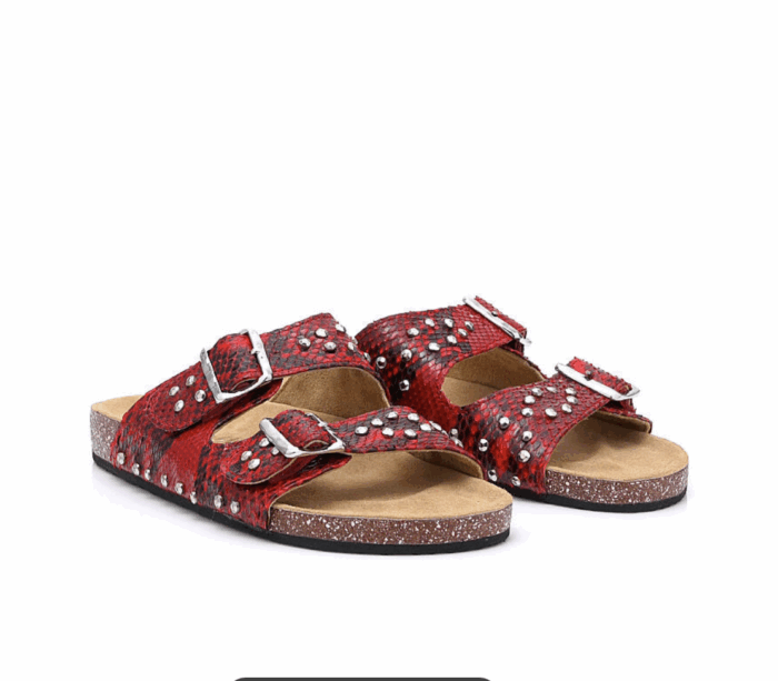 Sandales Python Odette Rubis