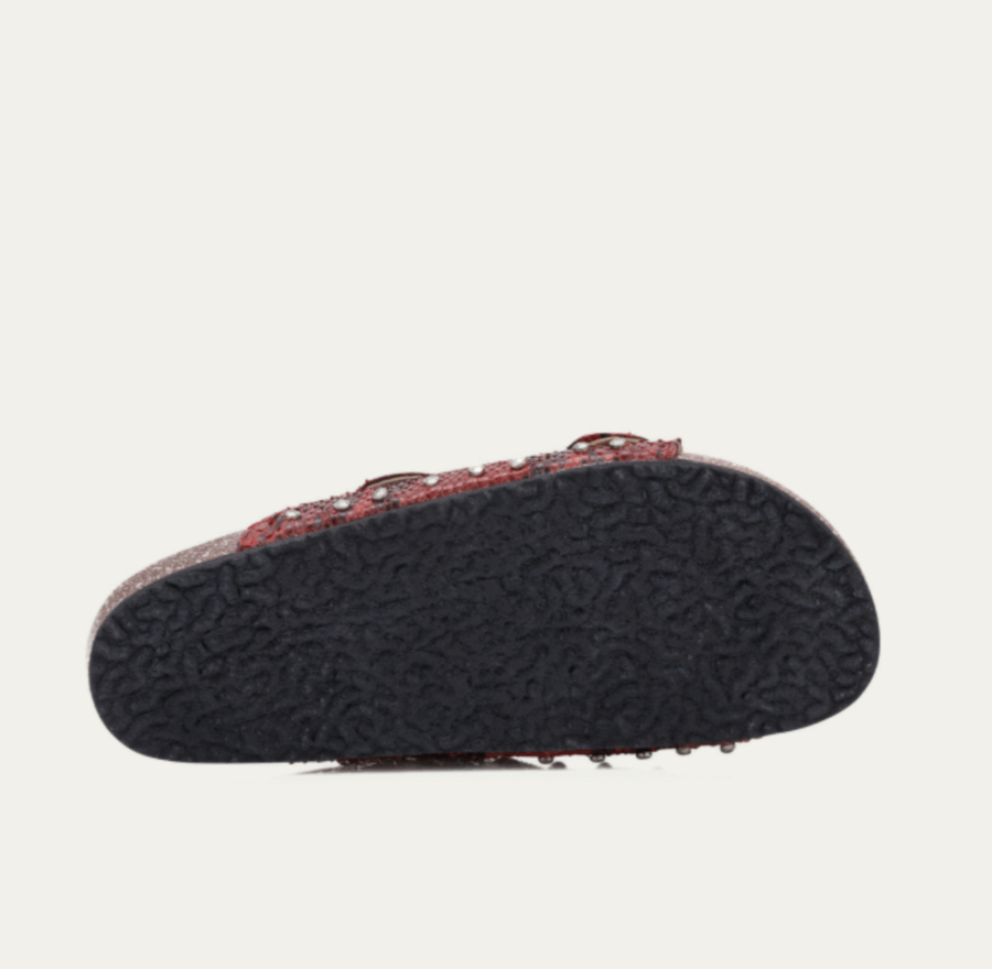 Sandales Python Odette Rubis – Image 2