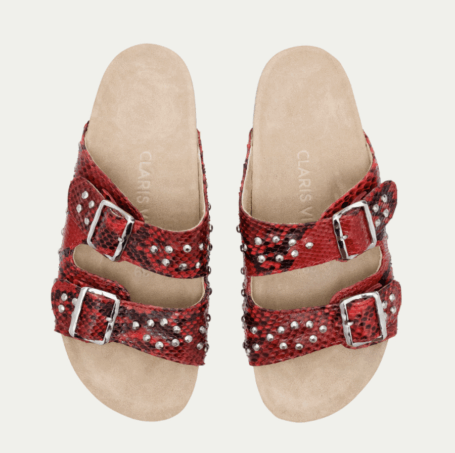 Sandales Python Odette Rubis – Image 3