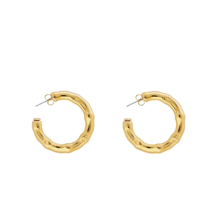 Bamboo small earring gold