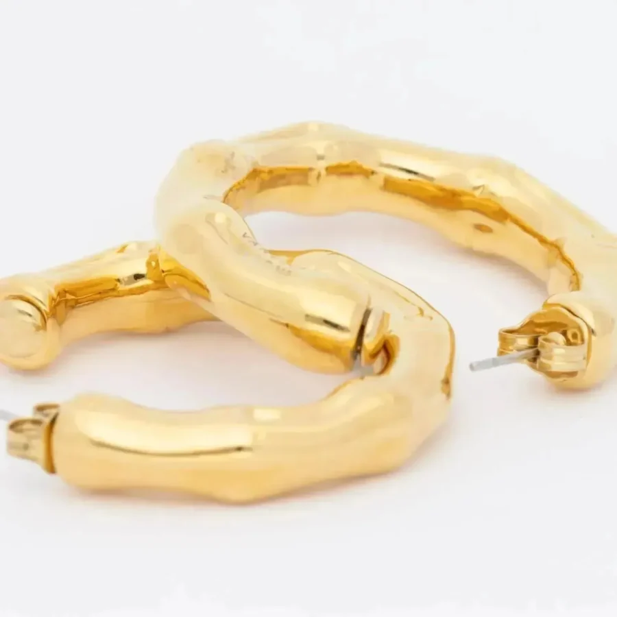 Bamboo small earring gold – Image 3