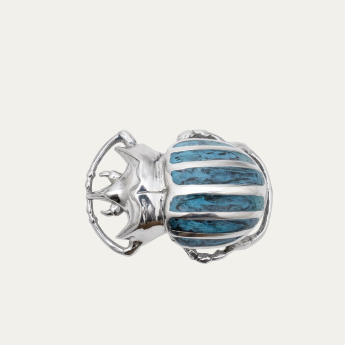 Baby boucle  Scarab Turquoise Argent