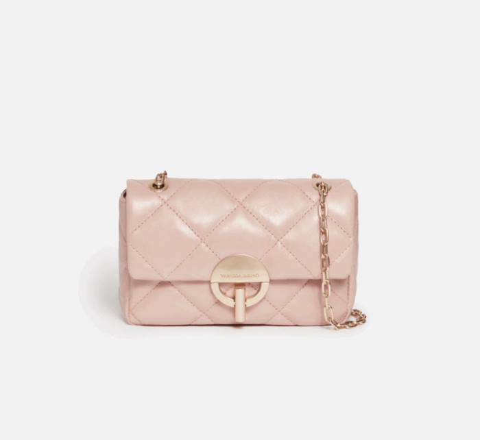 MOYEN SAC MOON EN CUIR POUDRE