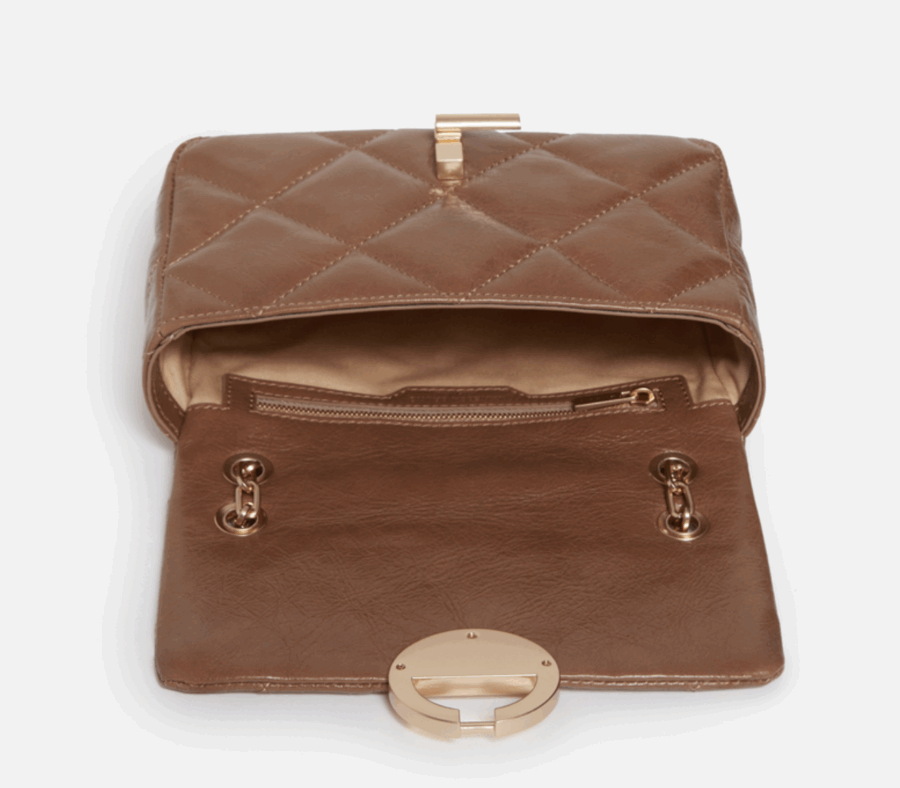 MOYEN SAC MOON EN CUIR MARRON GLACE – Image 3