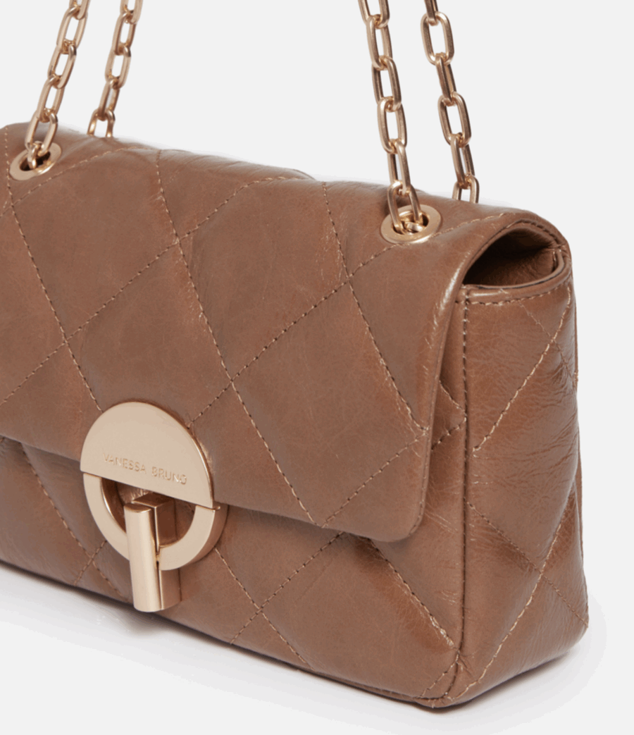 MOYEN SAC MOON EN CUIR MARRON GLACE – Image 4