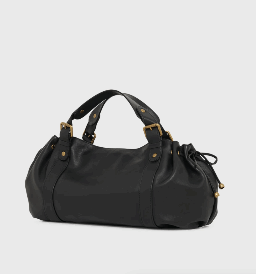 Sac Icônes 24H en Cuir Noir – Image 2