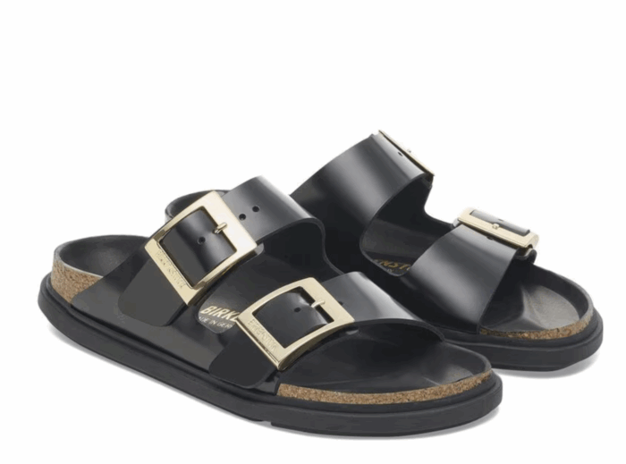Arizona Droplet Buckle High-Shine Black