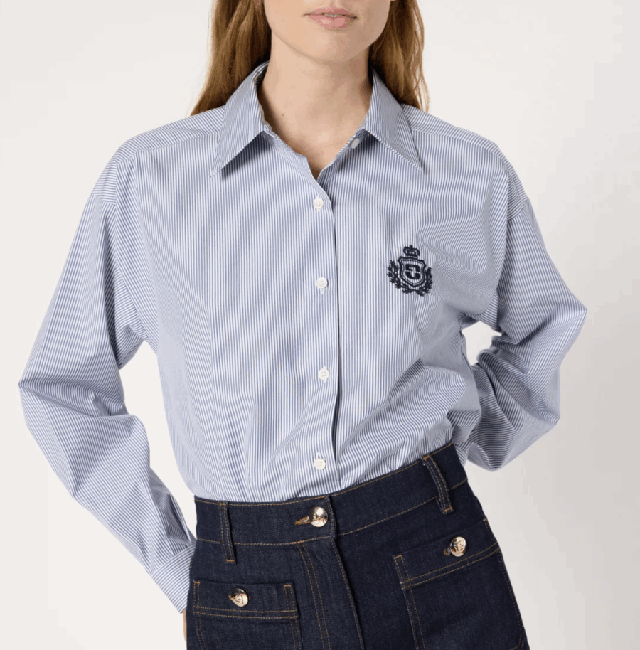 Chemise Alison rayée nuage – Image 2