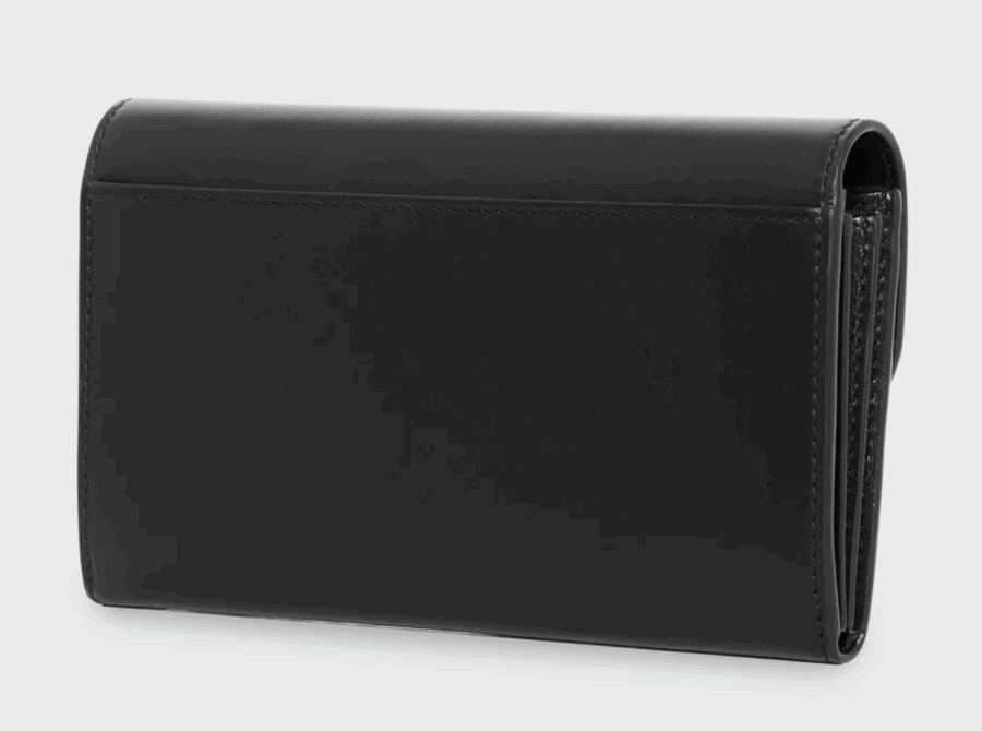 PM Wallet en Cuir Lisse Noir – Image 2