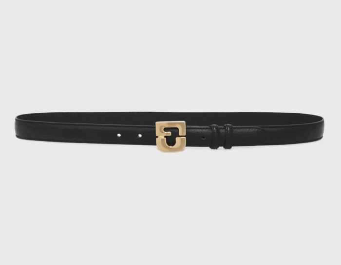Ceinture Le Lauren en cuir lisse Noir