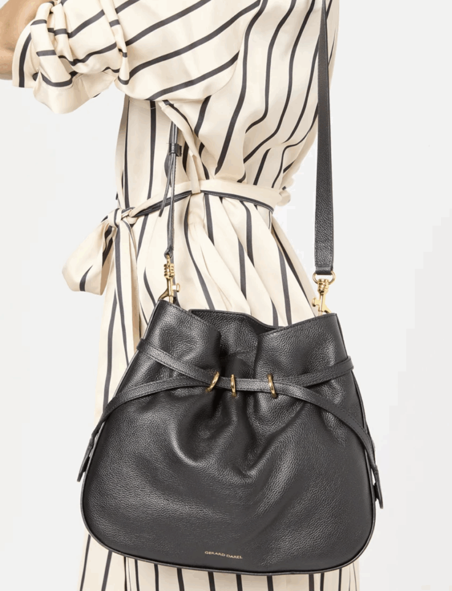 Sac Premium Le Romy en cuir de vachette noir – Image 4