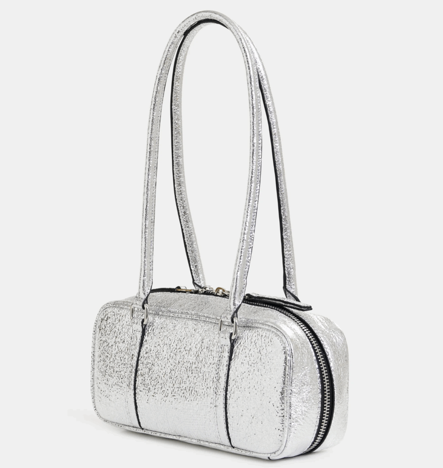 Sac Baguette Argenté – Image 3