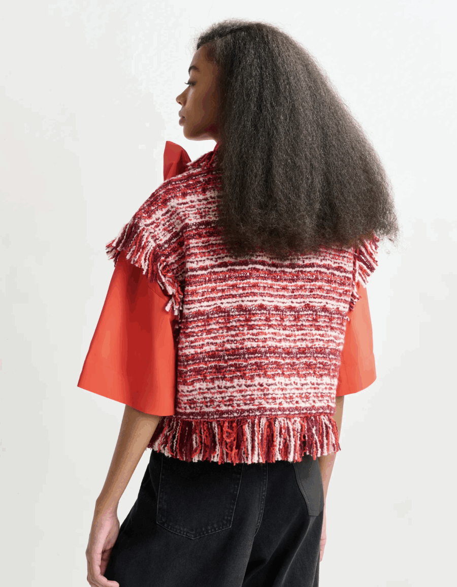 Veste Courte Sans Manches en Laine – Image 4
