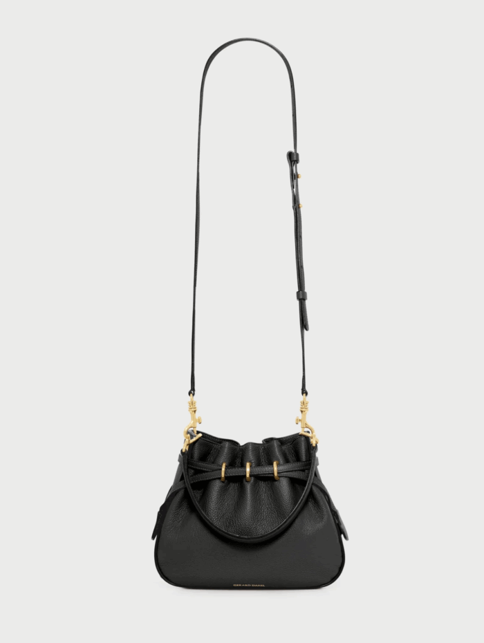 Sac Premium Le Mini Romy en cuir de vachette Noir