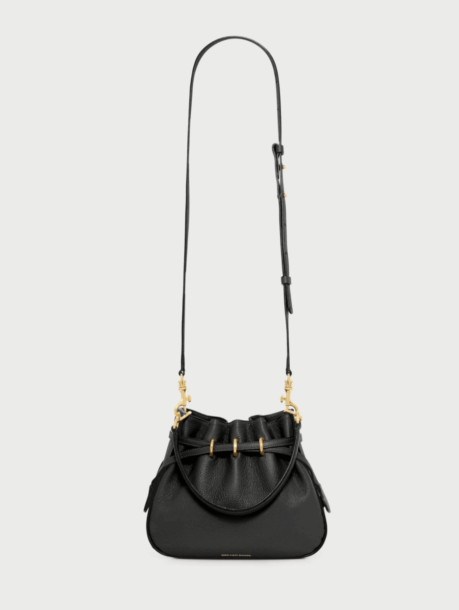 Sac Premium Le Mini Romy en cuir de vachette Noir