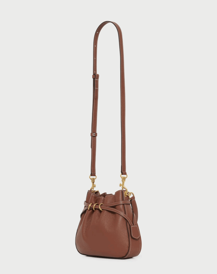 Sac Premium Le Mini Romy en cuir de vachette Tan – Image 2