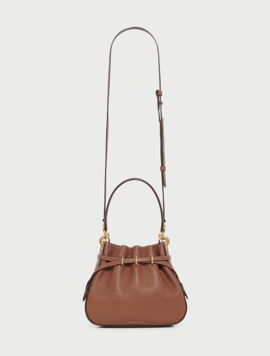 Sac Premium Le Mini Romy en cuir de vachette Tan – Image 3