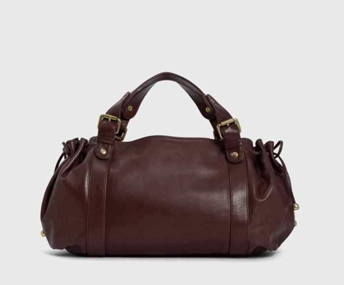 Sac à main en Cuir 24H Bordeaux