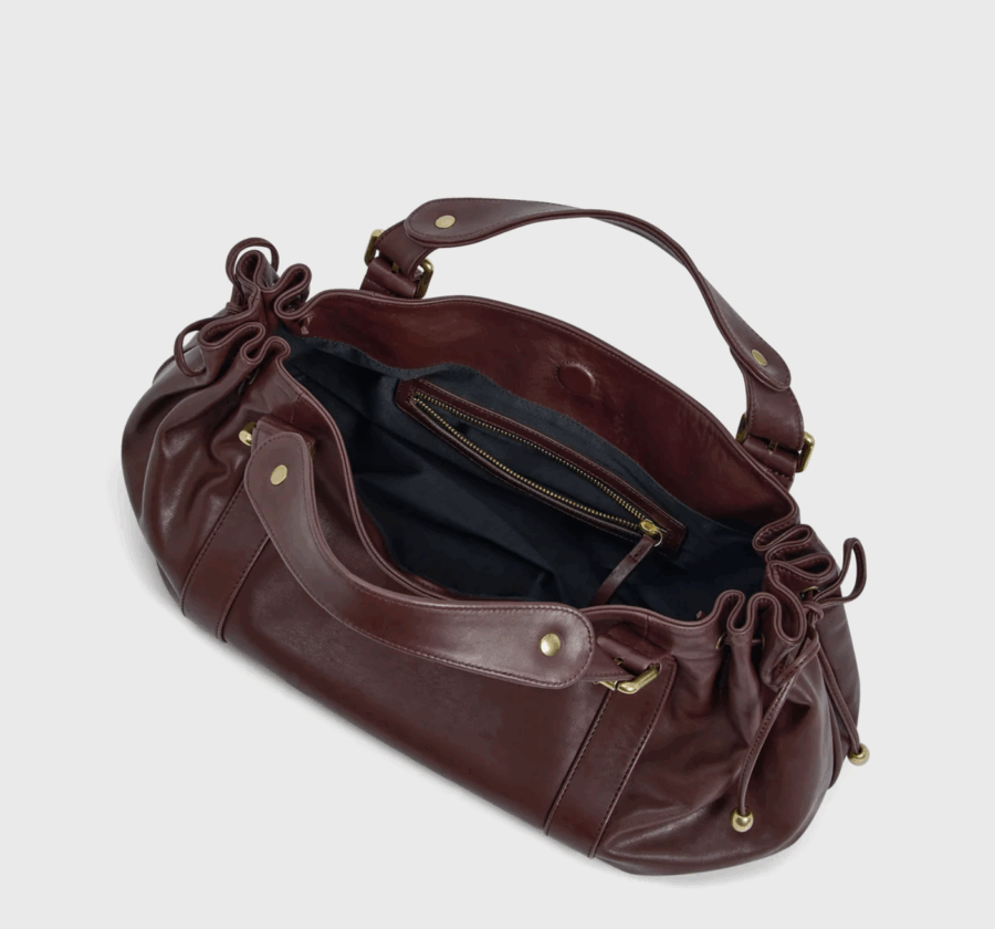Sac à main en Cuir 24H Bordeaux – Image 4