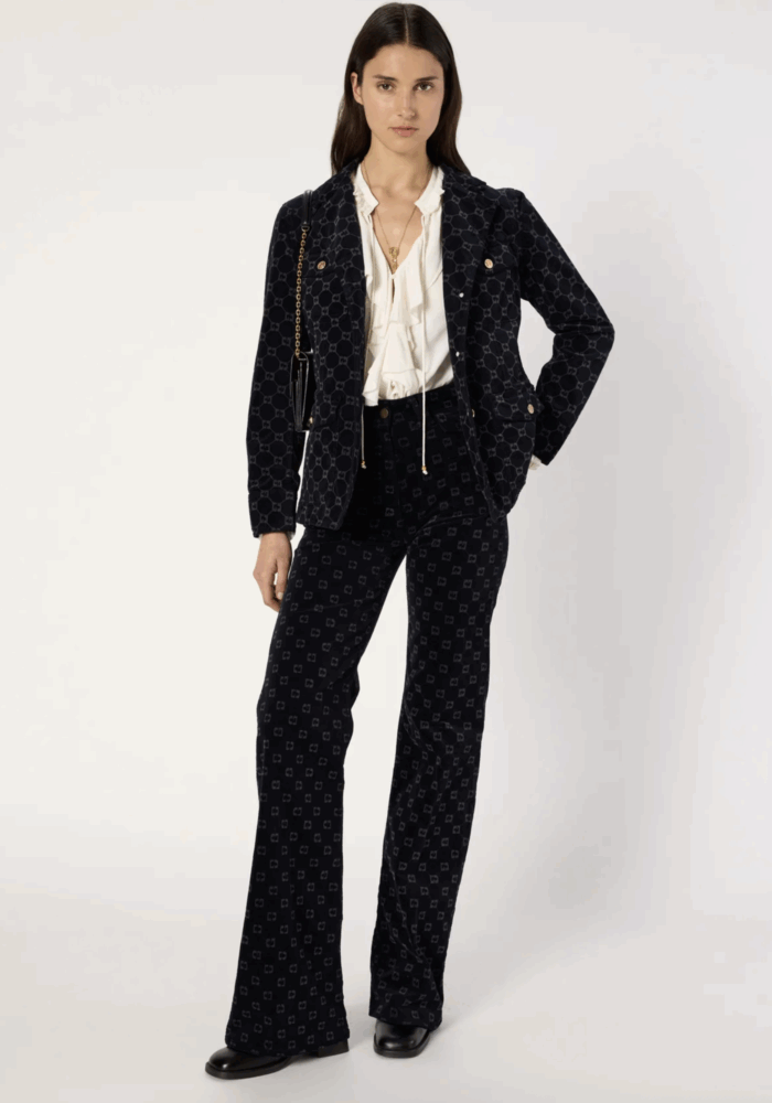 Pantalon ANNA Navy Velour