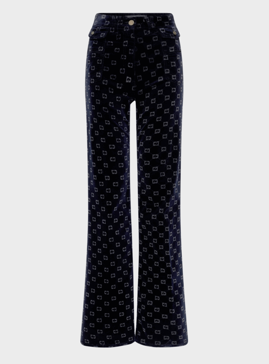 Pantalon ANNA Navy Velour – Image 3