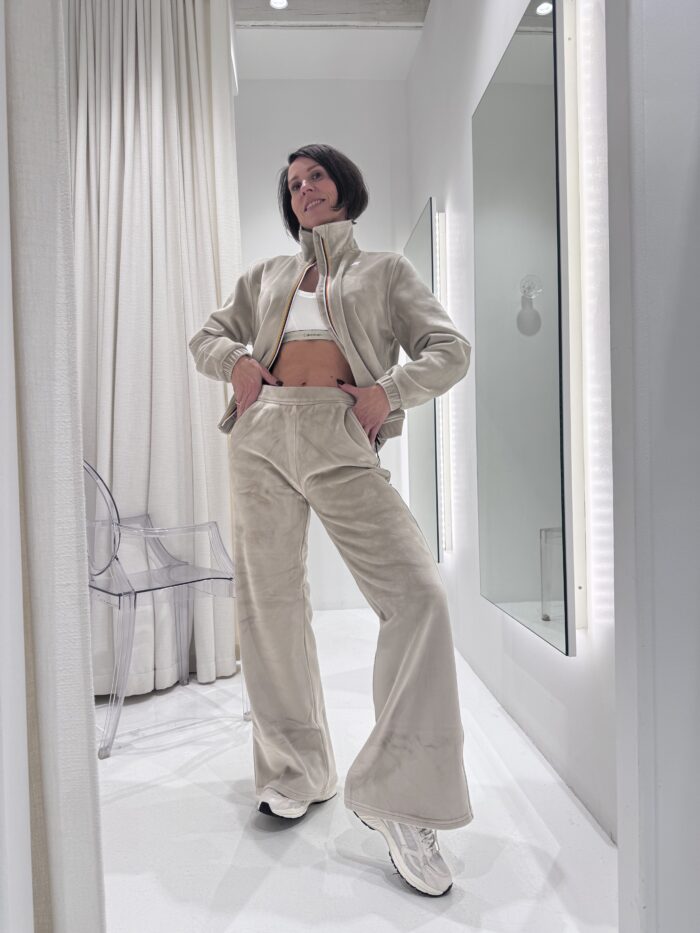Pantalon Jenny Velour Beige Cashmere