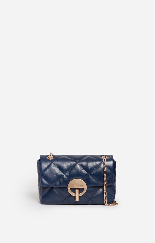 Sac moyen moon cuir craquelé bleu outremer