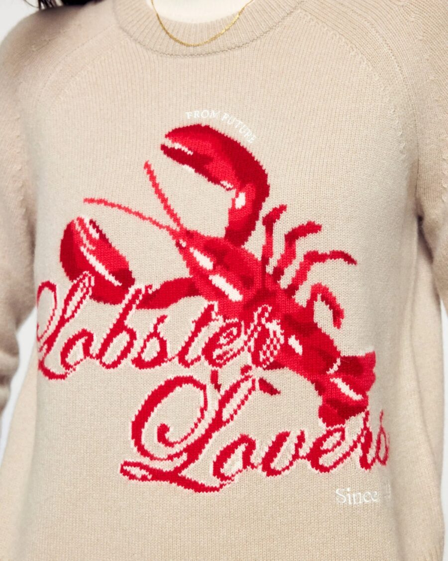 Pull col rond lobster lovers iced sand – Image 3