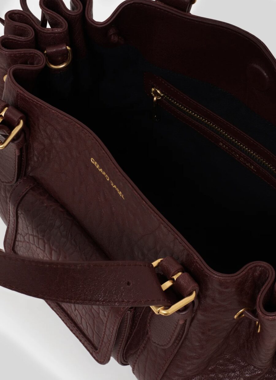 Sac Bubble 18H en Cuir Bubble Bordeaux – Image 4