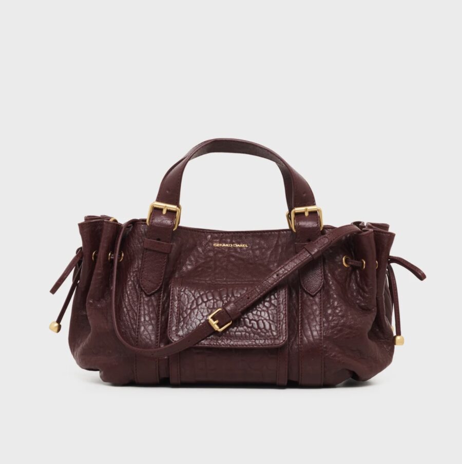 Sac Bubble 18H en Cuir Bubble Bordeaux
