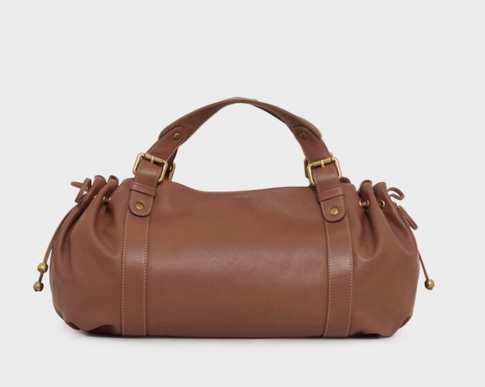Sac 24H en Cuir Lisse Tan
