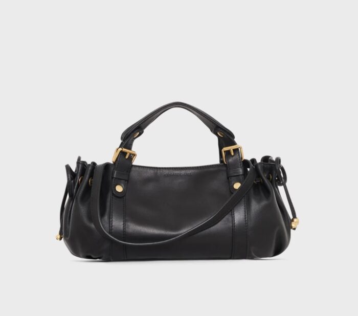 Sac 12H en Cuir Lisse Noir