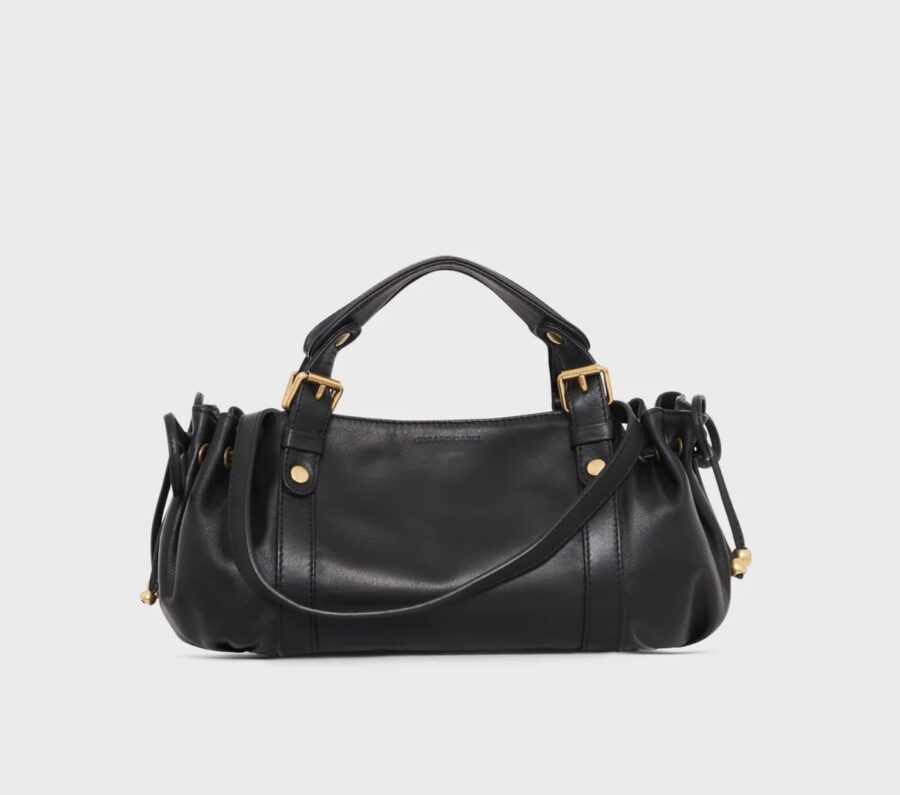 Sac 12H en Cuir Lisse Noir