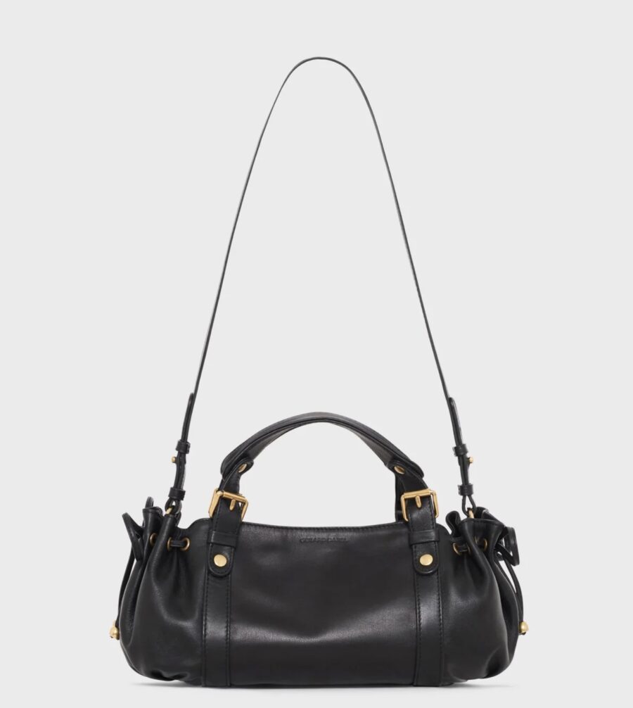 Sac 12H en Cuir Lisse Noir – Image 4