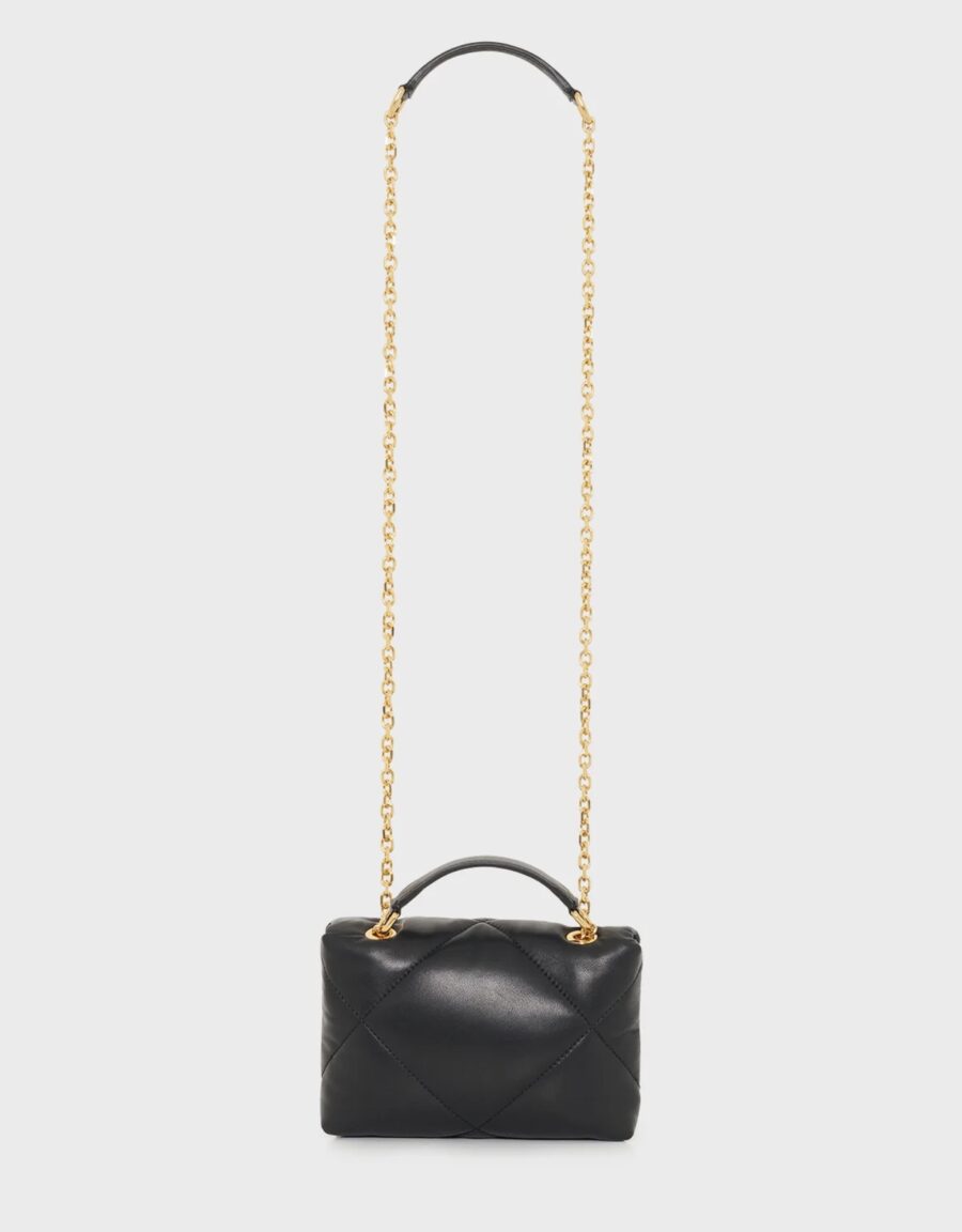 Sac Le Mini Fanny en Cuir Matelassé Noir – Image 2