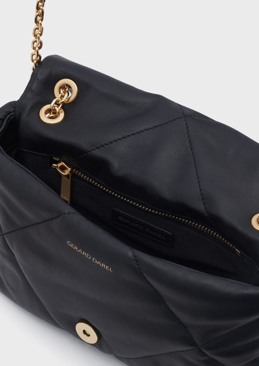 Sac Le Fanny en Cuir Matelassé Noir – Image 4