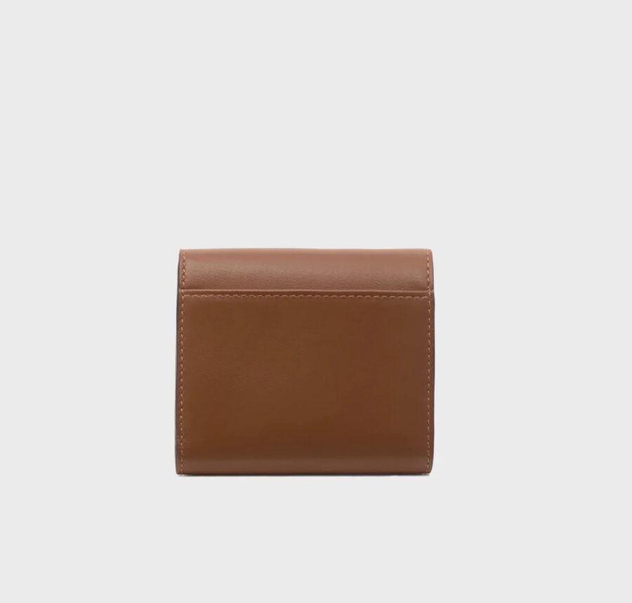 Mini Porte Monnaie en Cuir Cognac – Image 2