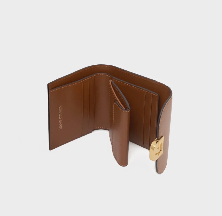 Mini Porte Monnaie en Cuir Cognac – Image 3