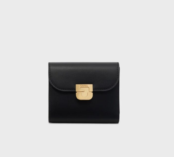 Mini Porte Monnaie en Cuir Noir