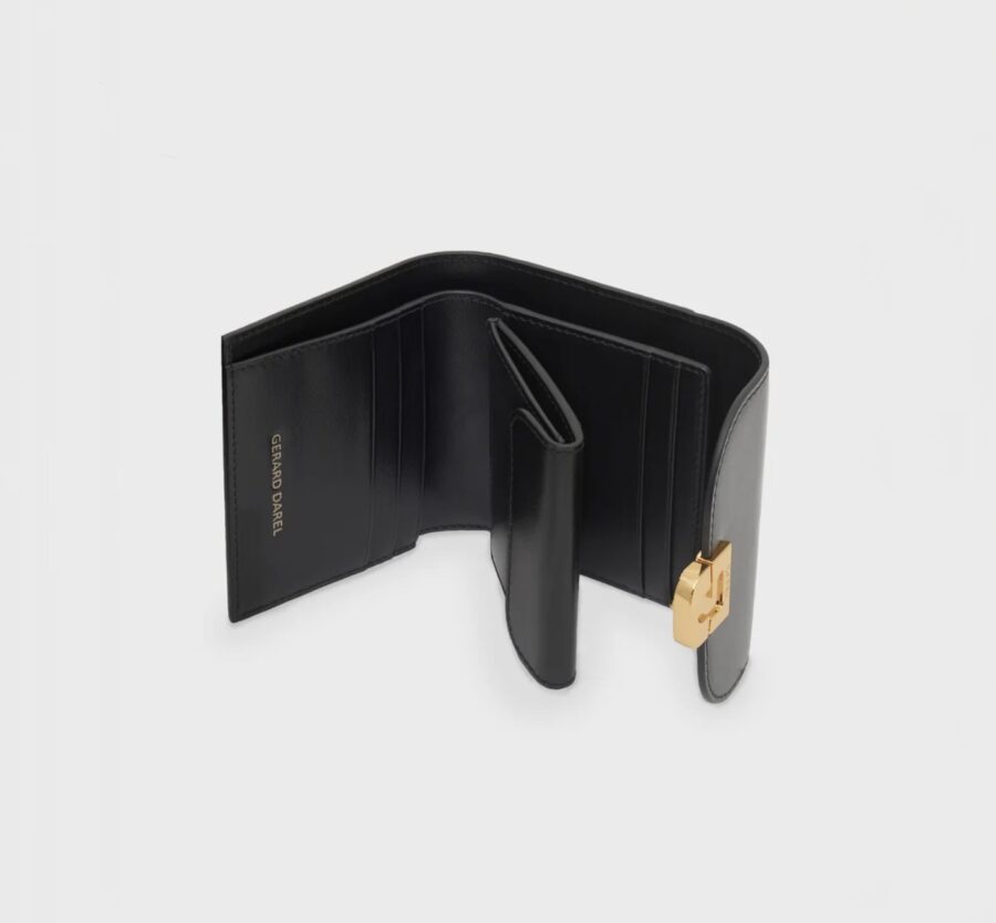 Mini Porte Monnaie en Cuir Noir – Image 3
