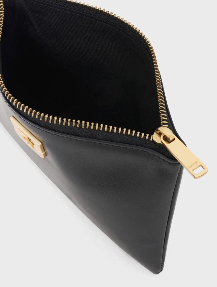 Pochette en Cuir Noir – Image 3